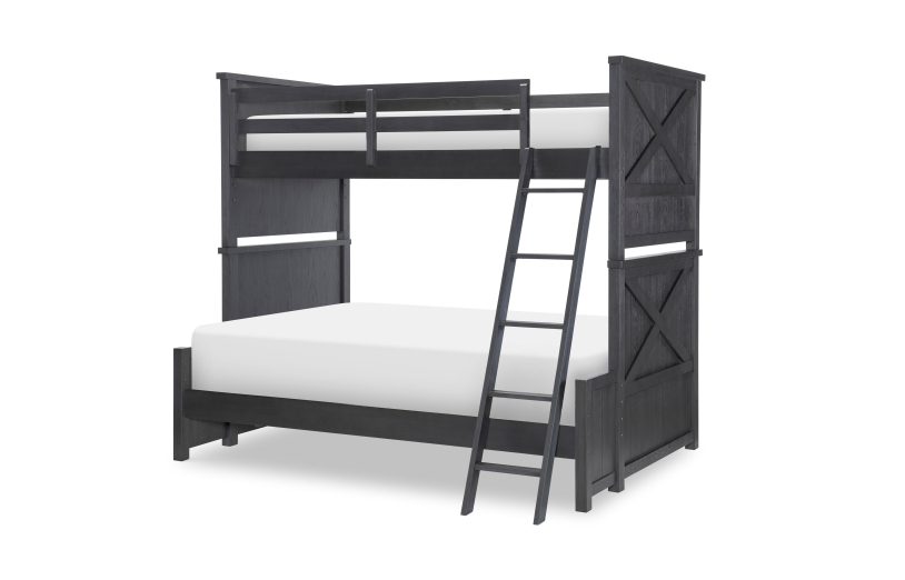 Legacy Classic Kids 1860-8140K Flatiron Black Twin Over Full Bunk Bed