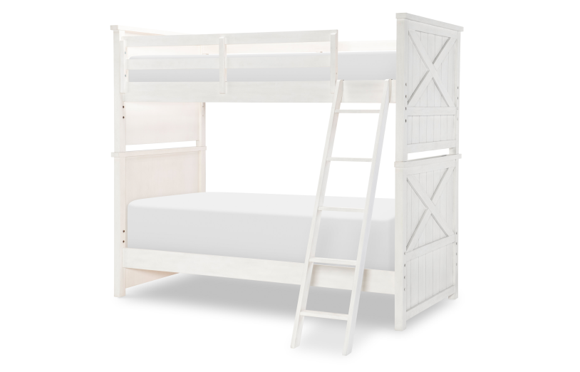 Legacy Classic Kids 1861-8110K Flatiron White Twin Over Twin Bunk Bed