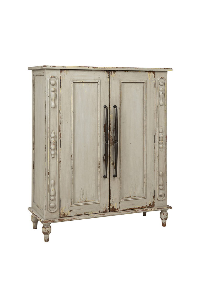 Furniture Classics 4742AF47 Distressed Bijou Hall Cabinet