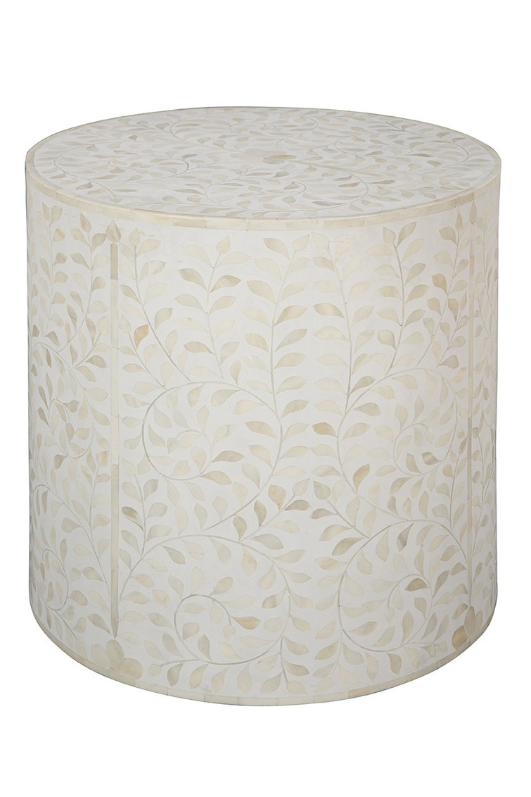 Furniture Classics 60-73 White Shell End Table