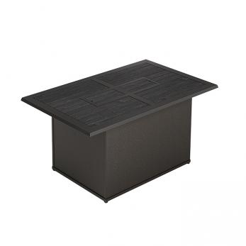 Tropitone Furniture 632153FPL-24 Crestwood 50" x 30" Rectangular, 24" HT, Match Lit Fire Pit