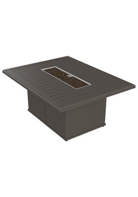 Tropitone Furniture 401767FP-24  Banchetto 54″ x 42″ Rectangular Fire Pit, Built-In Ignitor