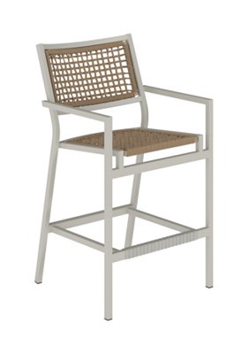 Tropitone Furniture 592426RP Cabana Club Rope Seat Stationary Bar Stool