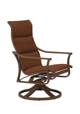 Tropitone Furniture 161170PS Corsica Padded Sling High Back Swivel Rocker