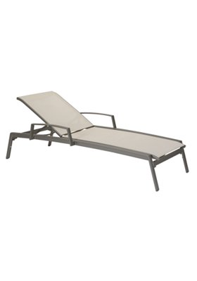 Tropitone Furniture 461433 Elance Relaxed Sling Chaise Lounge with Arms Tropitone Furniture 461433 Elance Relaxed Sling Chaise Lounge with Arms