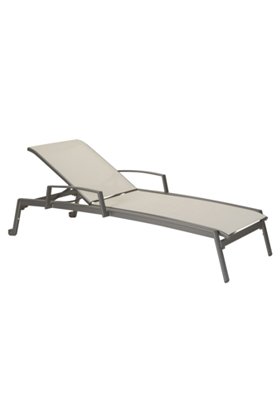 Tropitone Furniture 461433W Elance Relaxed Chaise Lounge with Arms & Wheels