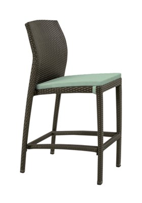 Tropitone 36162905 Evo Woven Armless Bar Stool with Seat Pad