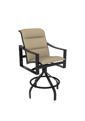 Tropitone Furniture 381527PS-28 Kenzo Padded Sling Swivel Bar Stool