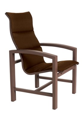 Tropitone Furniture 740501PS Lakeside Padded Sling High Back Dining Chair