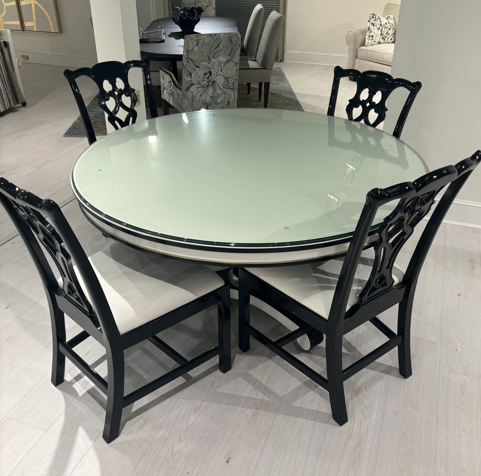 Jonathan Charles 494776-60D Dipole Biedermeier Dining Table and Chairs Jonathan Charles 494776-60D Dipole Biedermeier Dining Table and Chairs