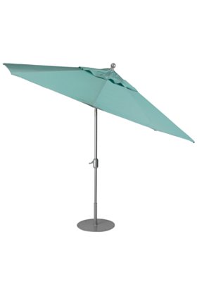 Tropitone Furniture QV810TKD Portofino II, Oval 8′ x 10′ Auto-Tilt, Crank Lift Umbrella, KD Pole