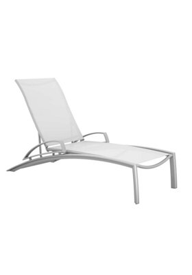 Tropitone 241433 South Beach Relaxed Sling Chaise Lounge with Arms
