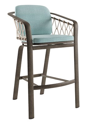 Tropitone 292026 Trelon Rope Bar Stool
