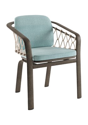 Tropitone Furniture 292024 Trelon Rope Stacking Dining Chair