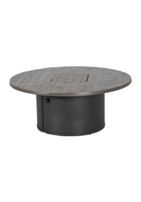 Tropitone 492042FPL-18 WoodPlank 42″ Round, 18″ Height, Match Lit Fire Pit
