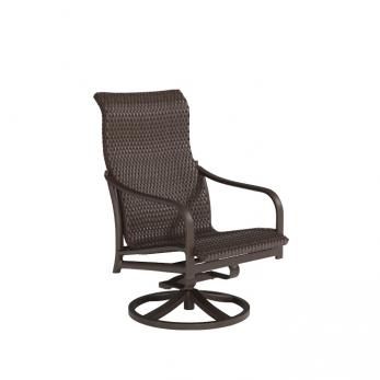 Tropitone Furniture 682370WS Andover Woven Bucket High Back Swivel Rocker