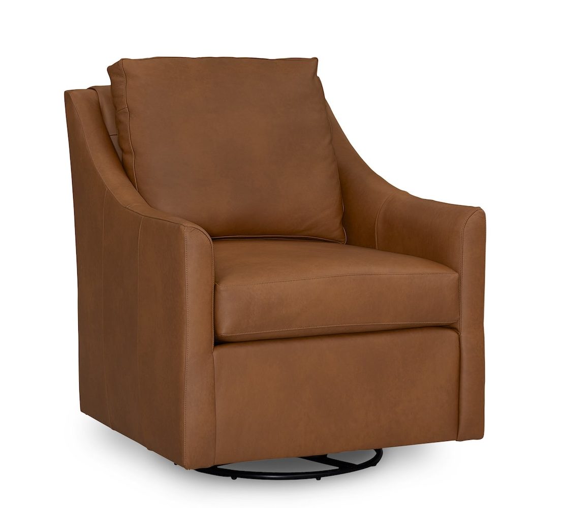 Bassett Furniture 1340-09L Sloan Leather Swivel Chair