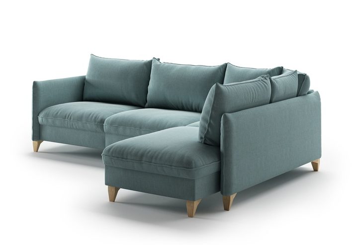 Luonto Furniture FLIP-CED60+HAG Flipper Full Size XL Sectional Sleeper (RHF Chaise)