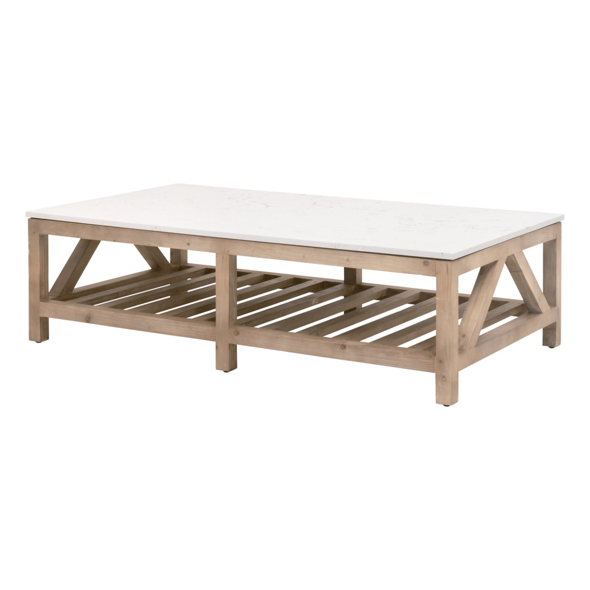 Essentials For Living 8019.SGRY-PNE/WHTQ Spruce Coffee Table