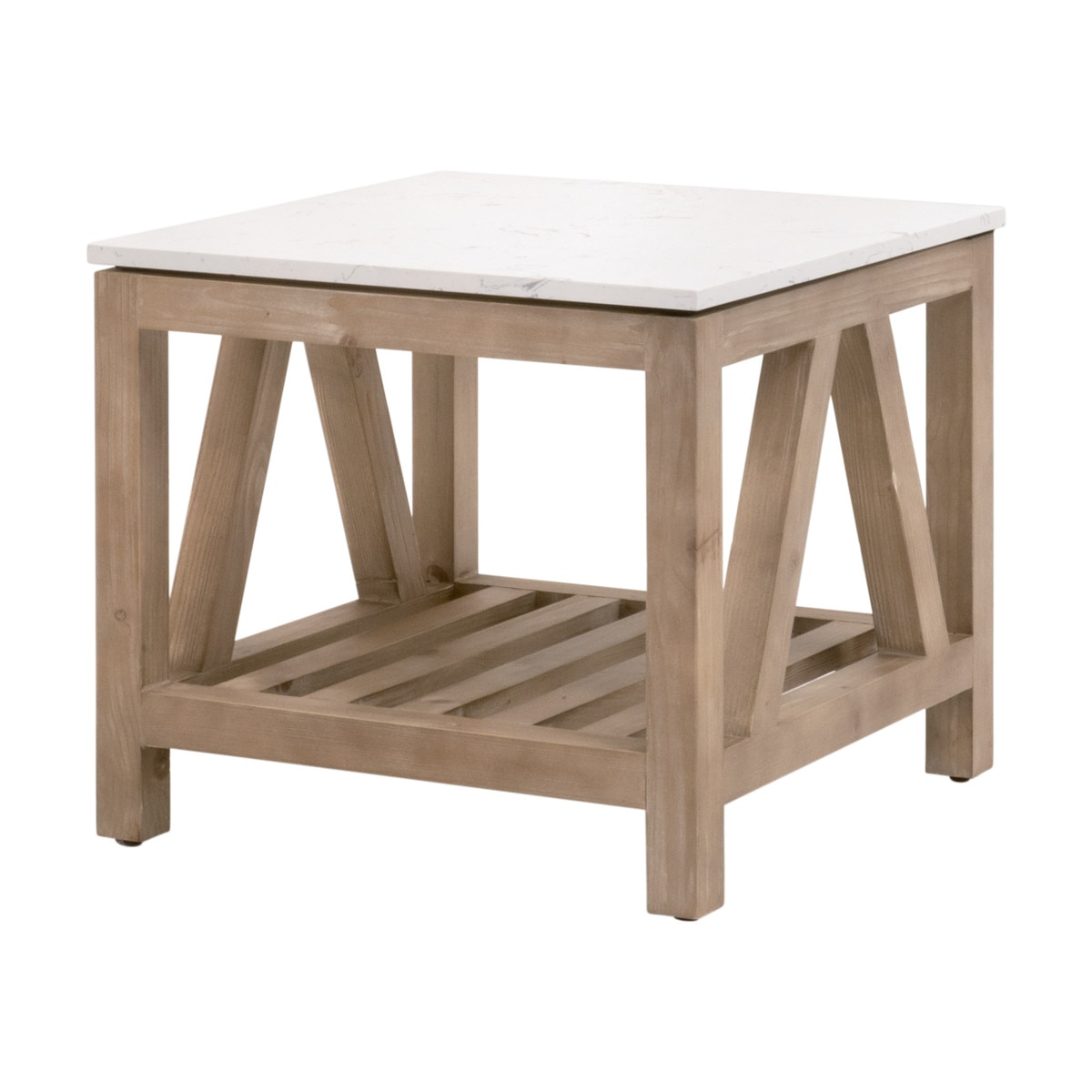 Essentials For Living 8020.SGRY-PNE/WHTQ Spruce End Table
