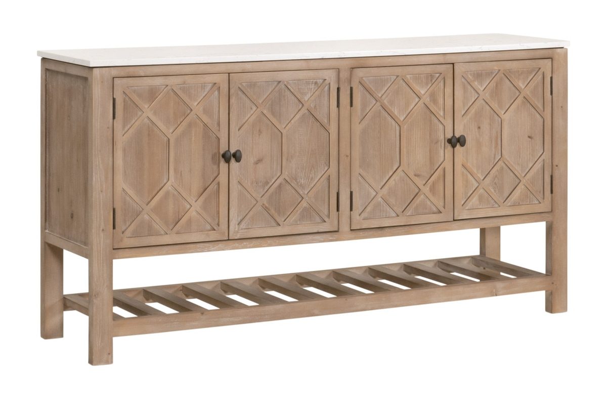 Essentials For Living 8018.SGRY-PNE/WHTQ Willow Media Sideboard