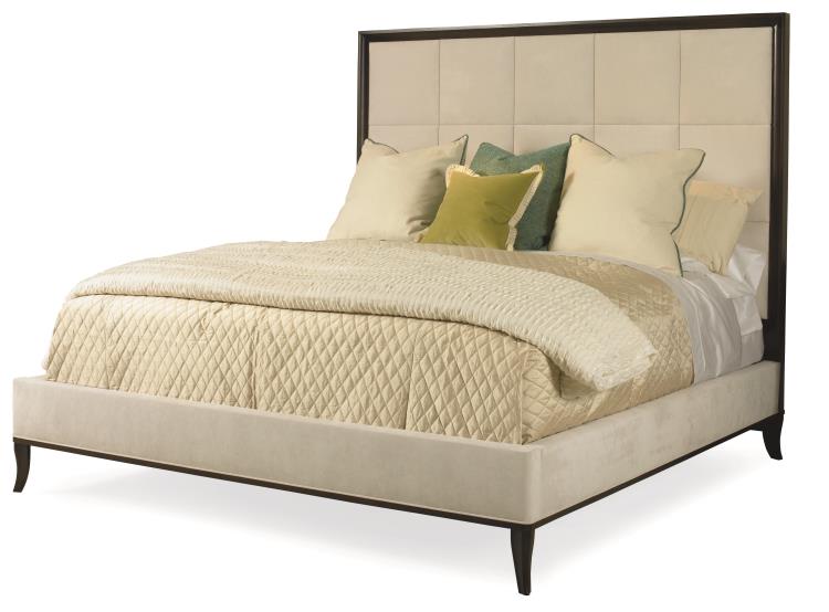 Century Furniture 339-125 Tribeca Uph Tall Hb Block Bed Queen