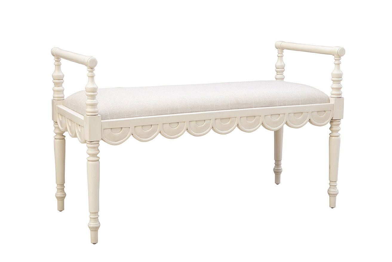 Furniture Classics 51730LT Cream Juliet Bench Furniture Classics 51730LT Cream Juliet Bench