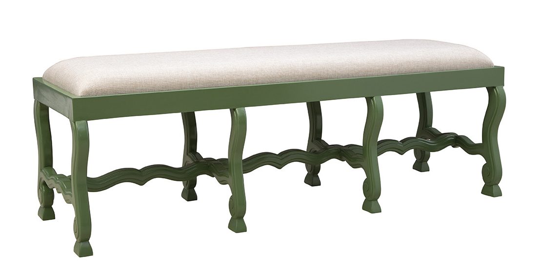 Furniture Classics 61055AG69 Green Romeo Bench Furniture Classics 61055AG69 Green Romeo Bench