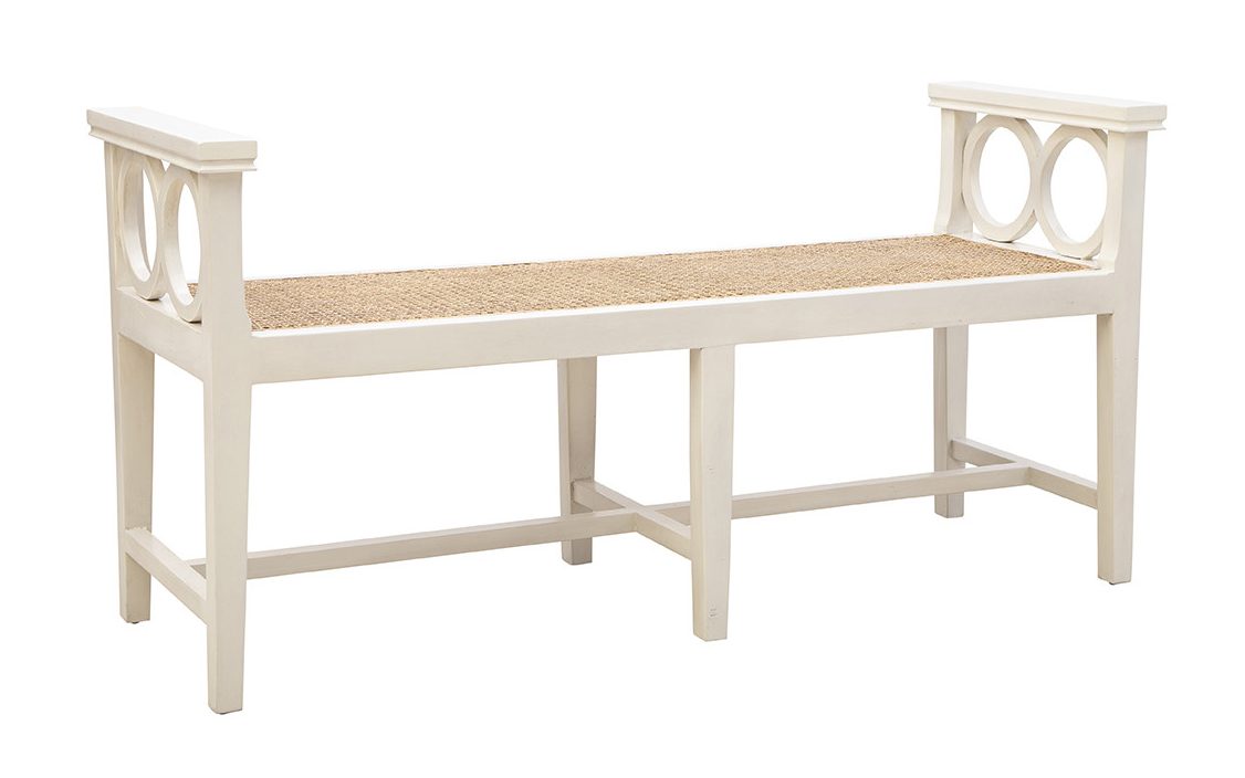 Furniture Classics 61071LT Cream Circles Bench