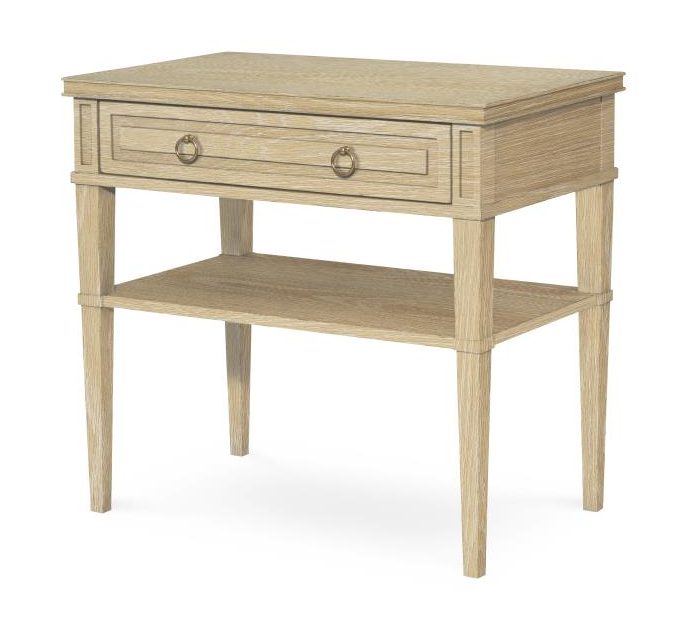 Century Furniture 89A-226-V1 Maison 47 Bed Side Table Blonde Cerused