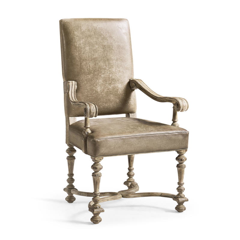 Jonathan Charles 491234-TGO-AC-U1 Sagehill Leather Arm Chair