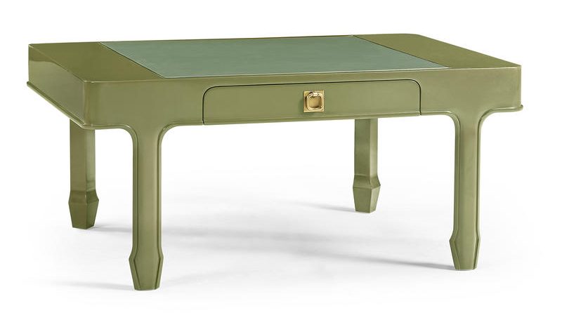Jonathan Charles 500562-LDG Polly Avo Rectangular Cocktail Table
