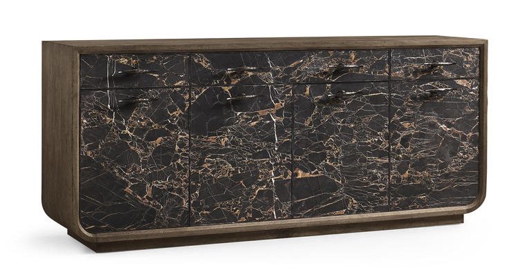 Jonathan Charles 491274-TDA Stone Ridge Marble Credenza Dark
