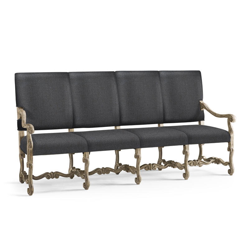 Jonathan Charles 491235-TGO-U3 Sagehill Fabric Banquette Bench