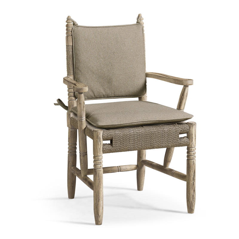 Jonathan Charles 491233-TGO-AC Sagehill Rush Seat Arm Chair