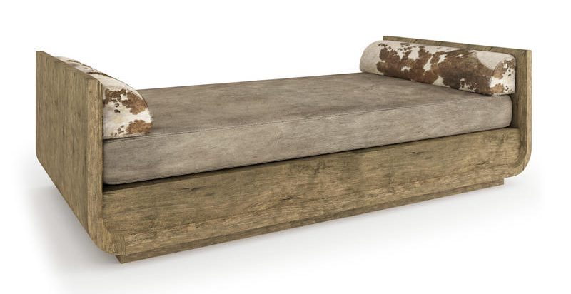 Jonathan Charles 491282-TLA-U2 Stone Ridge Leather & Hide Daybed Light