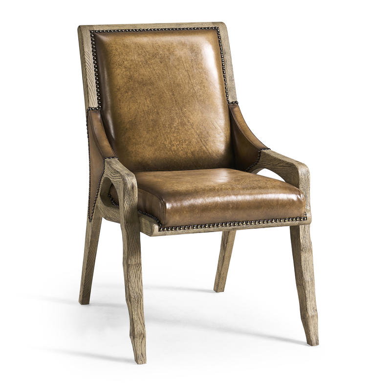Jonathan Charles 491238-FDO-SC-U1 Echo Canyon Leather Side Chair