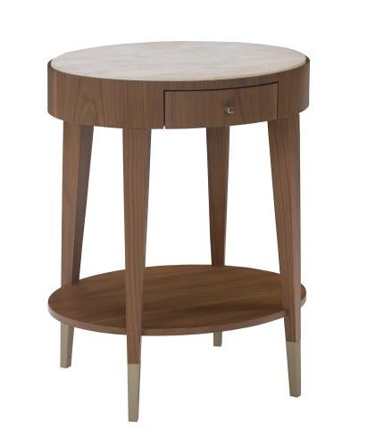 Hickory Chair HC285-70 Denzil Oval Nightstand / Side Table