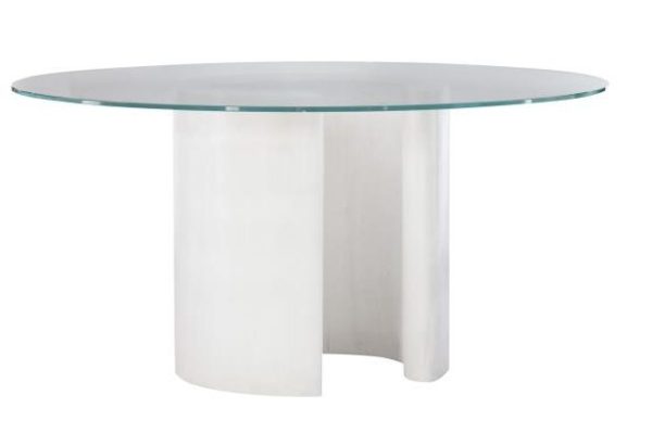 Hickory Chair HC3040-60-70 Ray Dining Table With 60" Dia Glass