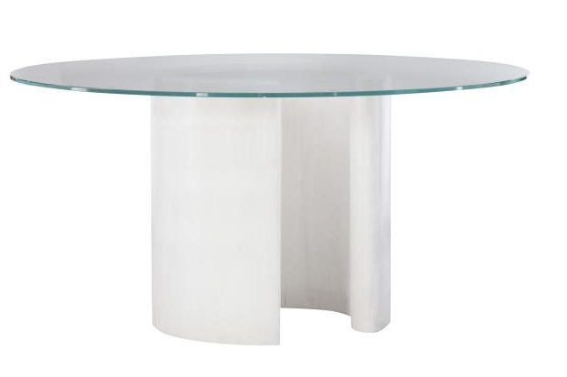 Hickory Chair HC3040-48-70 Ray Dining Table With 48″ Dia Glass