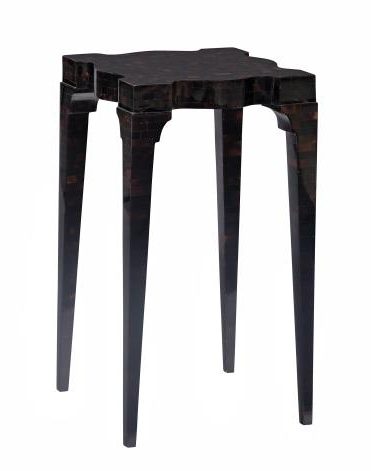 Hickory Chair HCP6485-STK Marie Spot Table Brown Pen Shell