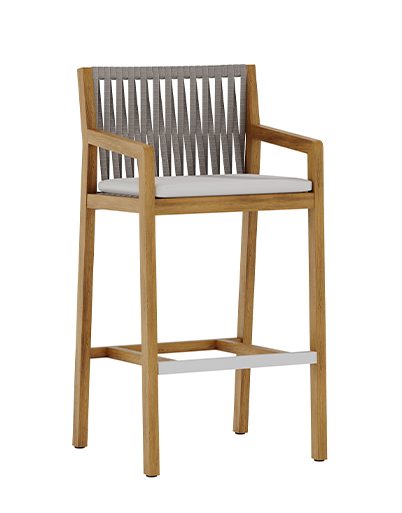 Tropitone 1J242605-30 Lido 30″ Bar stool with Seat Cushion