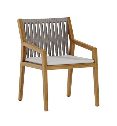 Tropitone Furniture 1J243705 Lido Dining Chair with Seat Cushion