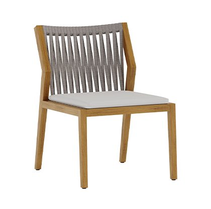 Tropitone Furniture 1J242805 Lido Side Chair with Seat Cushion
