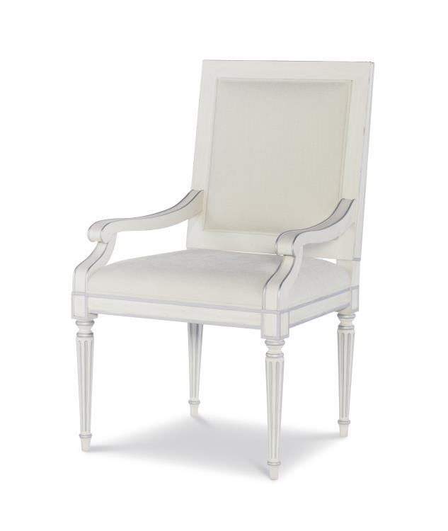 Century Furniture MN5364A-V2 Barrington Arm Chair White Silver