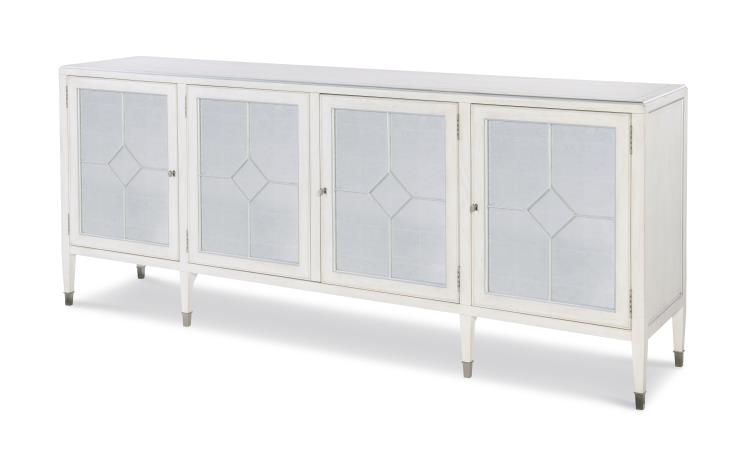 Century Furniture MN5544-V2 Barrington Four Door Sideboard White Silver Century Furniture MN5544-V2 Barrington Four Door Sideboard White Silver