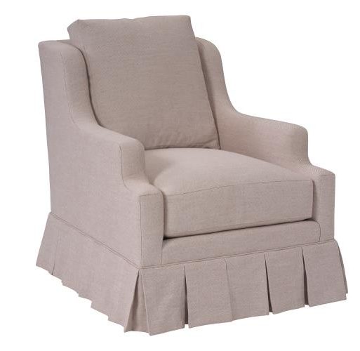 Hickory Chair PE6718-01 Harrison Swivel Chair Kickpleat