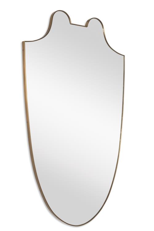 Century Furniture TSA-232-V1 Rivoli Shield Mirror Italian Vintage Brass Century Furniture TSA-232-V1 Rivoli Shield Mirror Italian Vintage Brass
