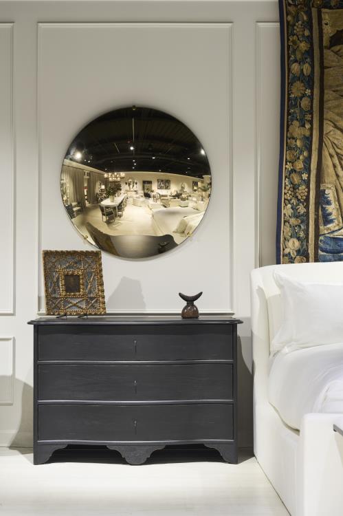 Century Furniture TSA-234-V1 Rive Gauche Convex Mirror Gold