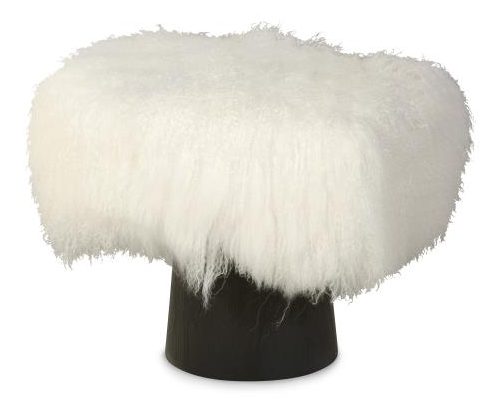 Century Furniture TSA-567-V1 Authentic Pompidou Italian Mongolian Lamb Stool